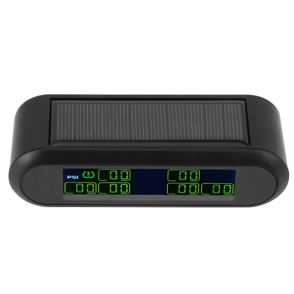 Wireless Solar TPMS Tire Pressure Monitoring System LCD Monitor Alarm with 6 External Sensors