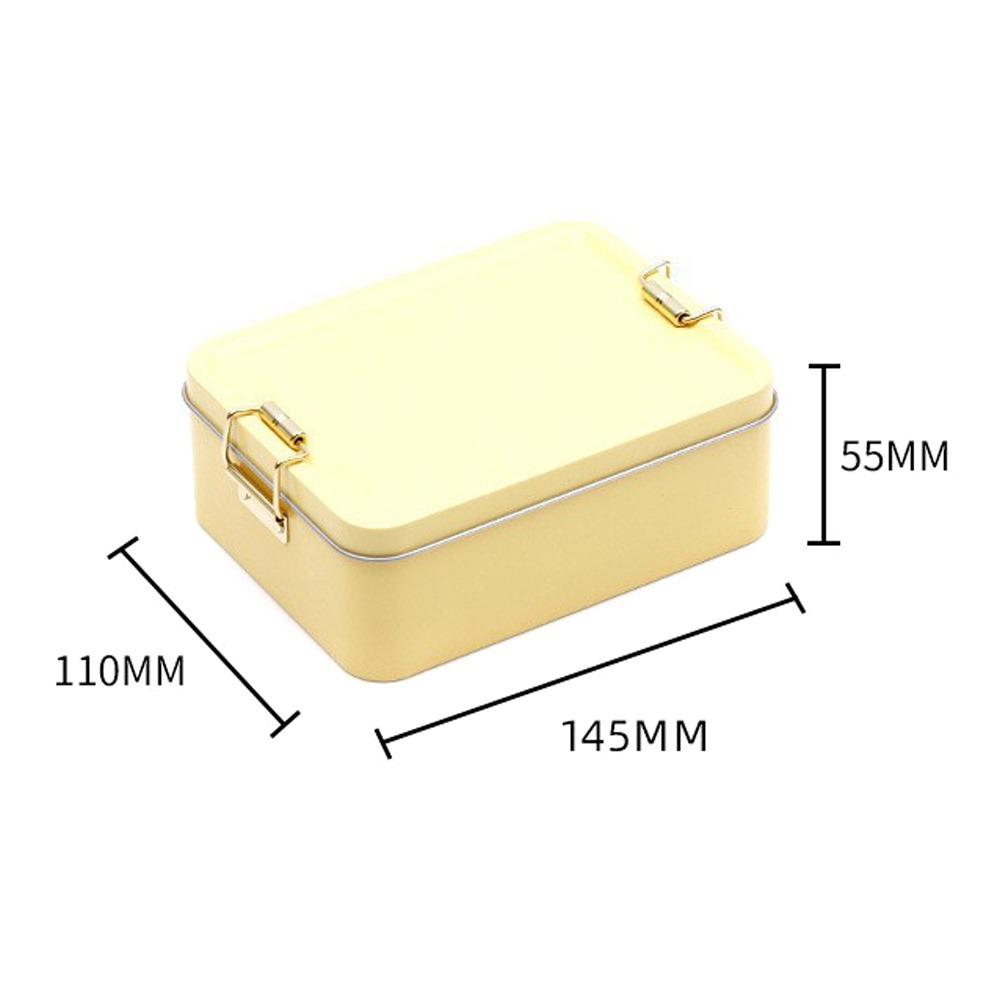 With Lid Tinplate Box Rectangular Shape Durable Material Rectangular Iron Box High Quality With Buckle Metal Storage Box