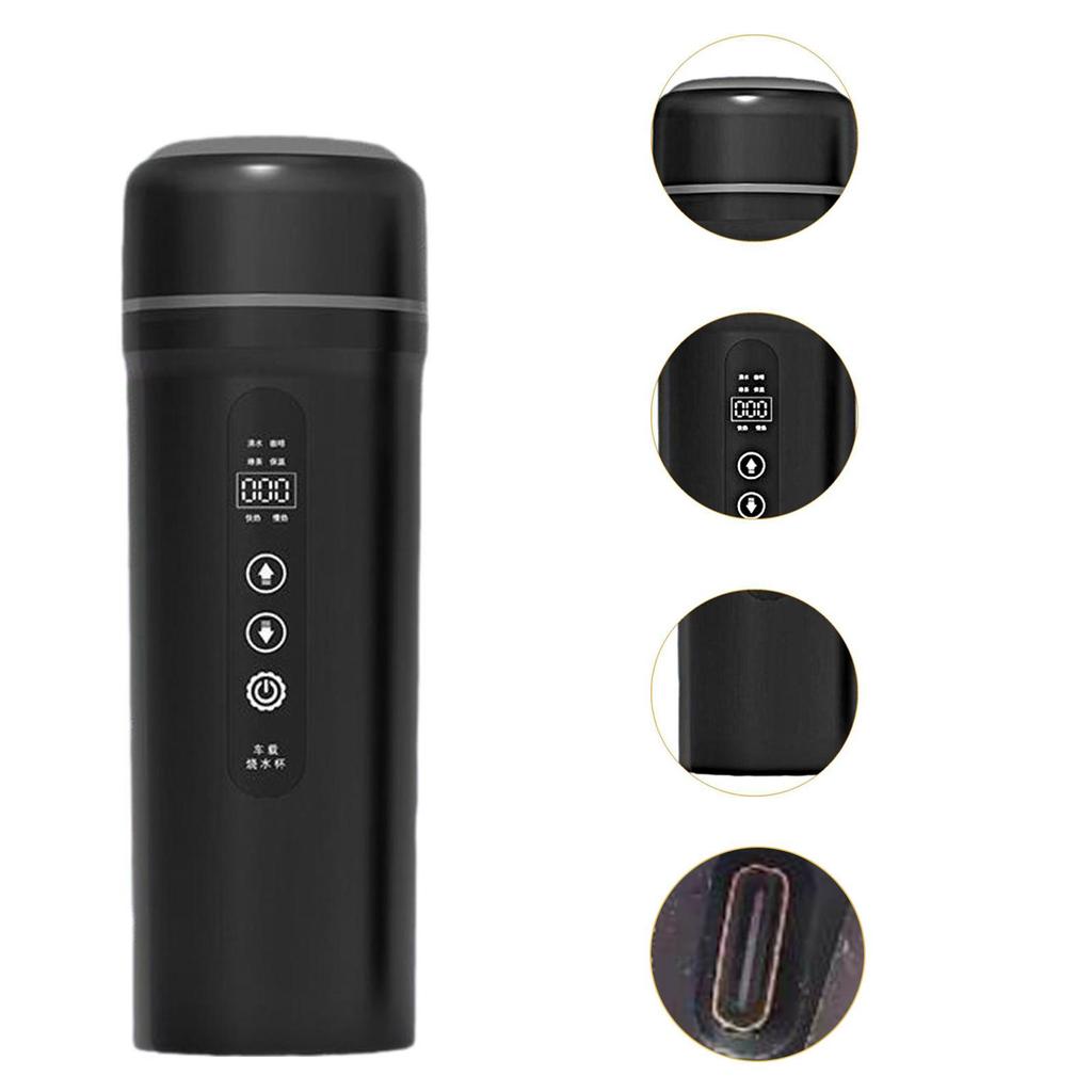 Přenosná elektrická konvice do auta, nerezová ocel, 0,4 l