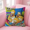 Cushion Cover Car Throw Pillow Case For Sofa Car Christmas Gift Anime The Movie S-Simpsons-S