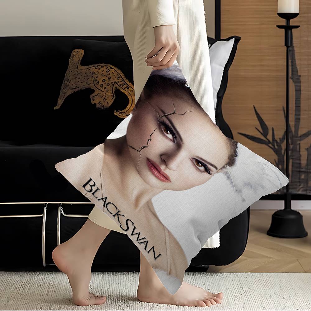 B-Black S-Swan Movie Maple Design Cushion Cover Happy Autumn Harvest decor Holiday Decorati Pillow Cover