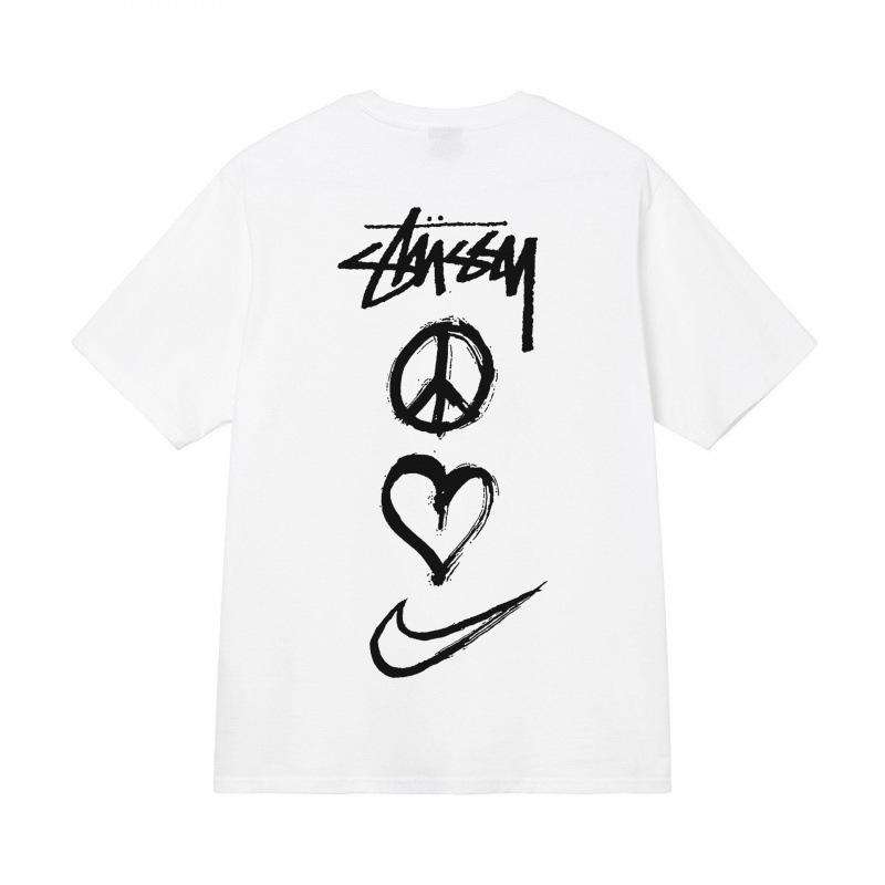 Grenzüberschreitende europäische und amerikanische Trendmarken, eine Vielzahl bedruckter Herren- und Damen-Kurzarm-T-Shirts, 220 Gramm lockere Streetwear-T-Shirts