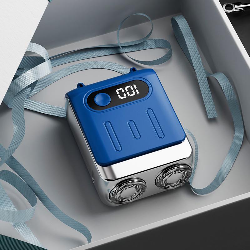 Official Men's Rechargeable Portable Mini Electric Shaver - Washable for Home and Car Use
