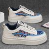 Fashion 2025 Nationality Style Men Leather Casual Shoes Spring New Breathable Fabric Man Board Shoes Classic Platform Sports Shoes Plus