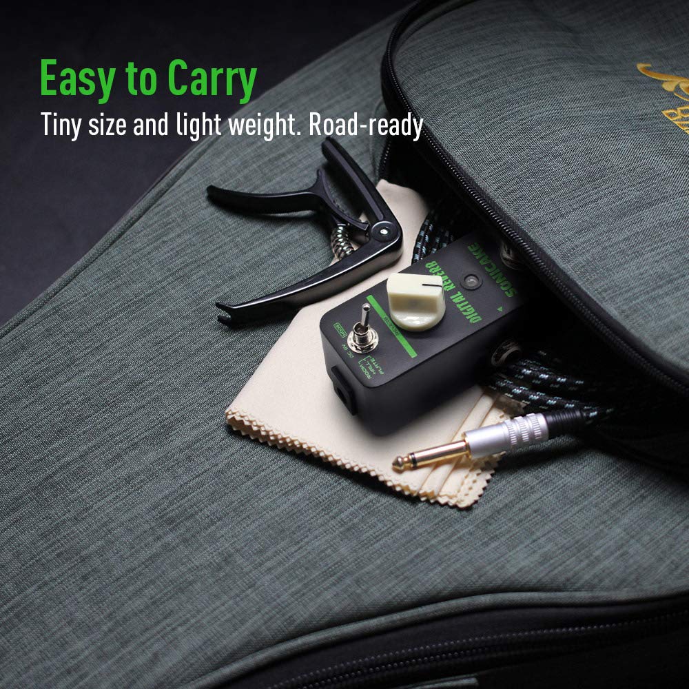 SONICAKE Digital Reverb Mini Guitar Effect Pedal, True Bypass