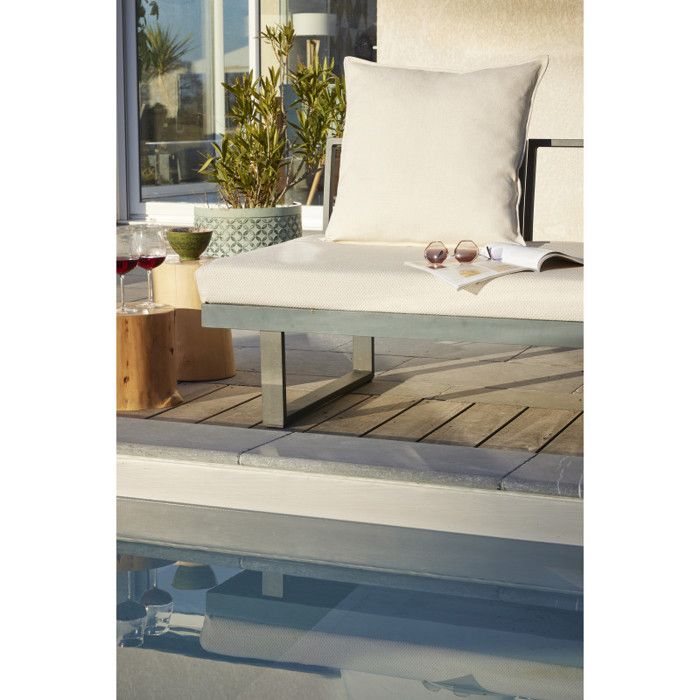 Housse de coussin "Naïa Outdoor" toutes dimensions L'effet Papillon - Naîa Ecume - Housse de coussin 60 x 60 cm