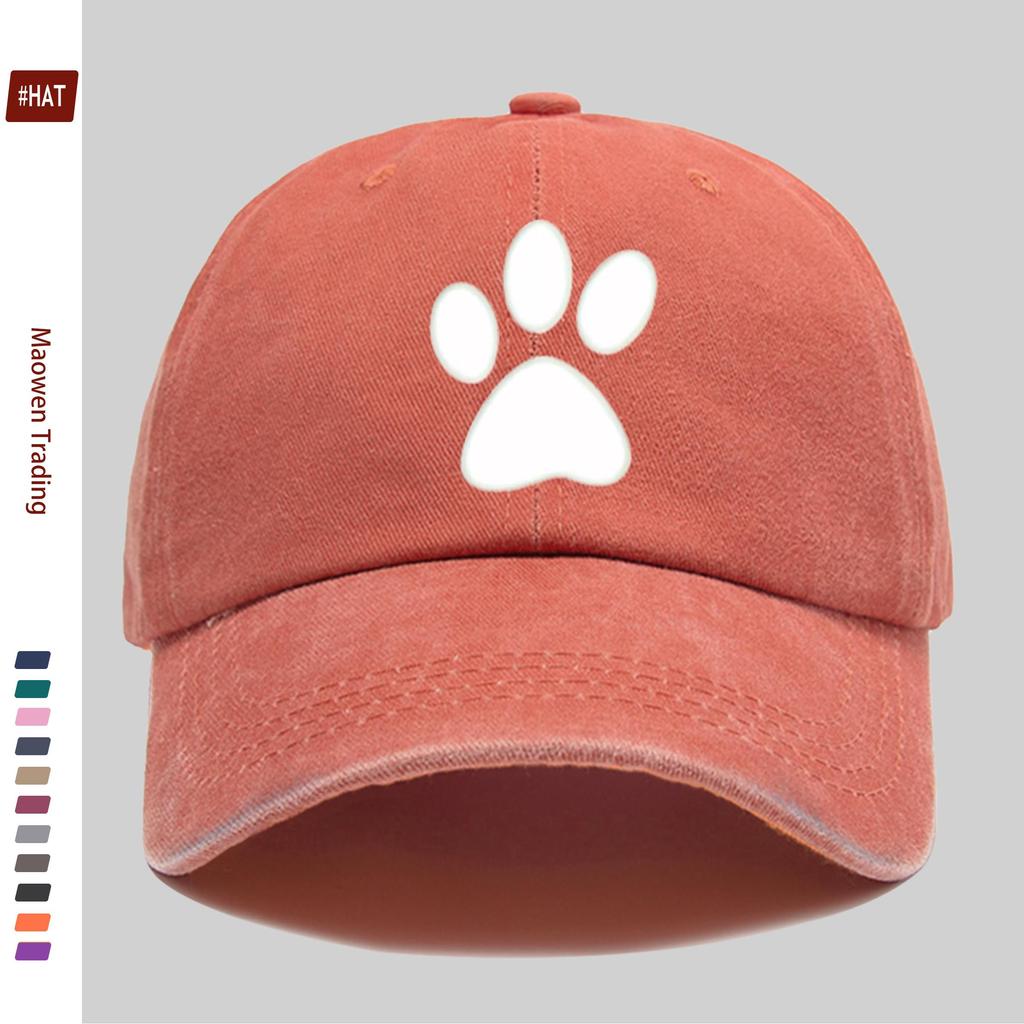 Pc Unisex Paw Print Pattern Printed Baseball Cap Ideal Decorative Hat for Pet Lovers Multiple Colors Available Comfortable a