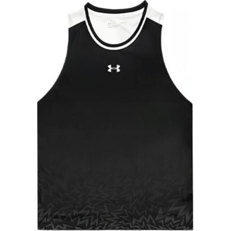 Under Armour Logo Comfortable Crew Neck Tank Top Casual Shorts Basketball Set Men sets Black 24500108-001+21500206-001