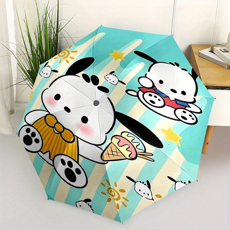 

1pc Pochacco,IceCream Automatic Umbrella-Foldable, Durable 8-Bone Design, Compact and Stylish, Great for Camping, Halloween, Christmas, Moth