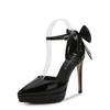 French Style Thin Stiletto Pumps 2026New Bow Design Versatile European Sexy Shallow Mouth Pointed Toe Women Dress Shoes WZ-F1315-6