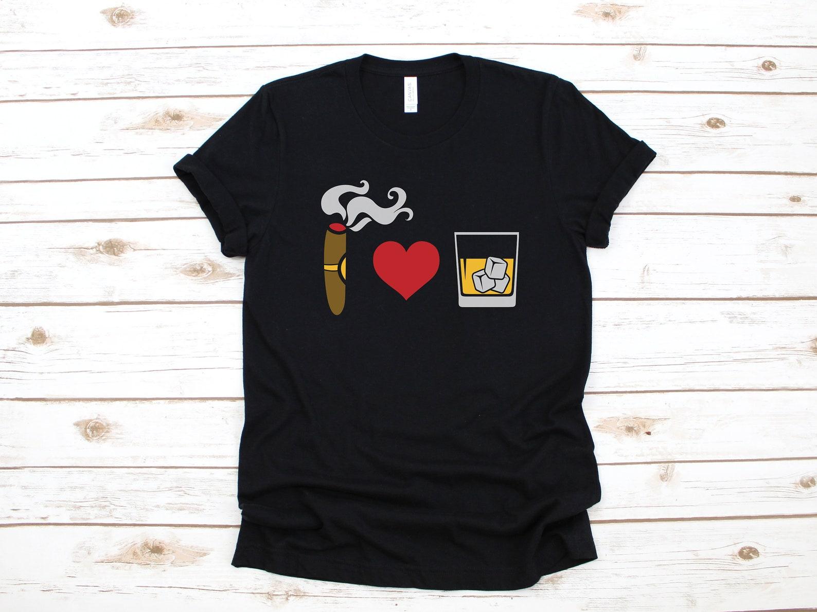 Cigars Whiskey Scotch T-Shirt, Funny Cigar Whisky Tee Tank Top, T-shirt, T-shirt,T-shirt XL