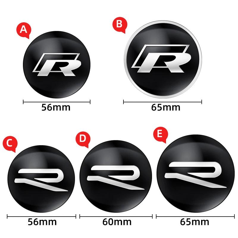 2026 Heiß Für Volkswagen VW 4 Stück 56mm 60mm 65mm Auto Styling Radnabenkappe Nabenkappe Abzeichen Zubehör Für Volkswagen Tiguan B
