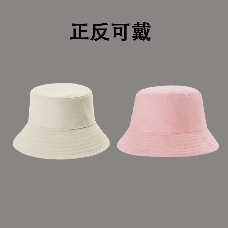 Hot Seller Simple Solid Color Reversible Bucket Hat Casual Short Brim Sunshade Hat In Stock