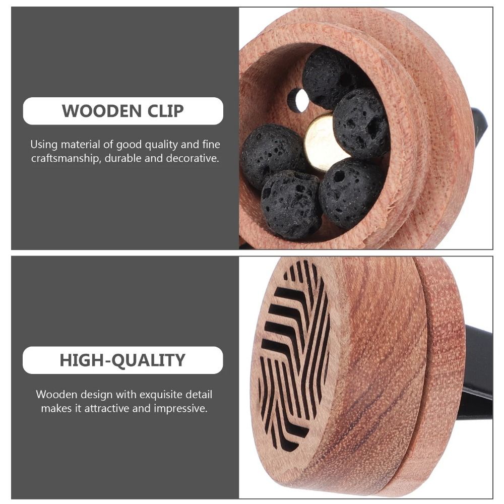 Carved Car Aromatherapy Clip Wooden Car Perfume Clip Wooden Car Diffuser Air Vent Ornament