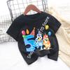 Bluey Baby Birthday T Shirt for Boys Girl Bingo Number Kids Clothes Summer Cartoon Letter Tees Shirts Toddler Short Sleeve Tops