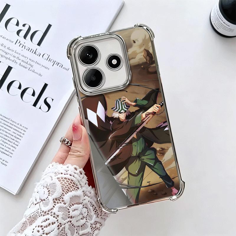 

Bleach Kisuke Urahara Plating Phone Case For Xiaomi Redmi Note 14 15 Pro Plus 13 12 11 11S 11T 10 9S 9 5G Anti-Fall Airabag Cove Redmi Note 13 Pro 4G
