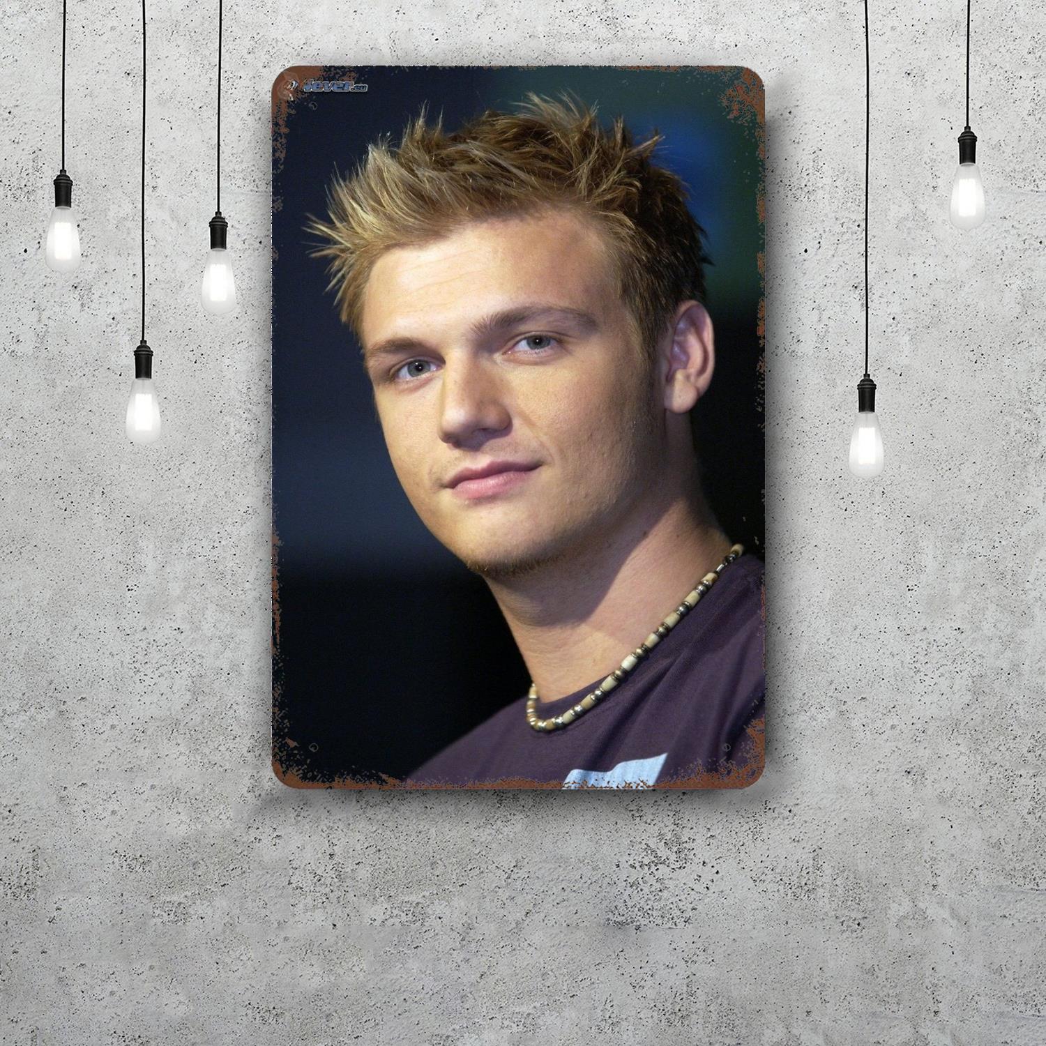 

nick carter actor Classic Poster Rusty Metal Plaque Retro Decorative Plate Bar Man Cave Garage Club Metal Sign Wall Decoration 20x30cm（7.8x11.8inch）