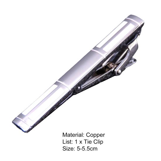 Men Tie Clip Fashion Pattern All Match Polished Accessory Smooth Surface Business Tie Clamp for Adult