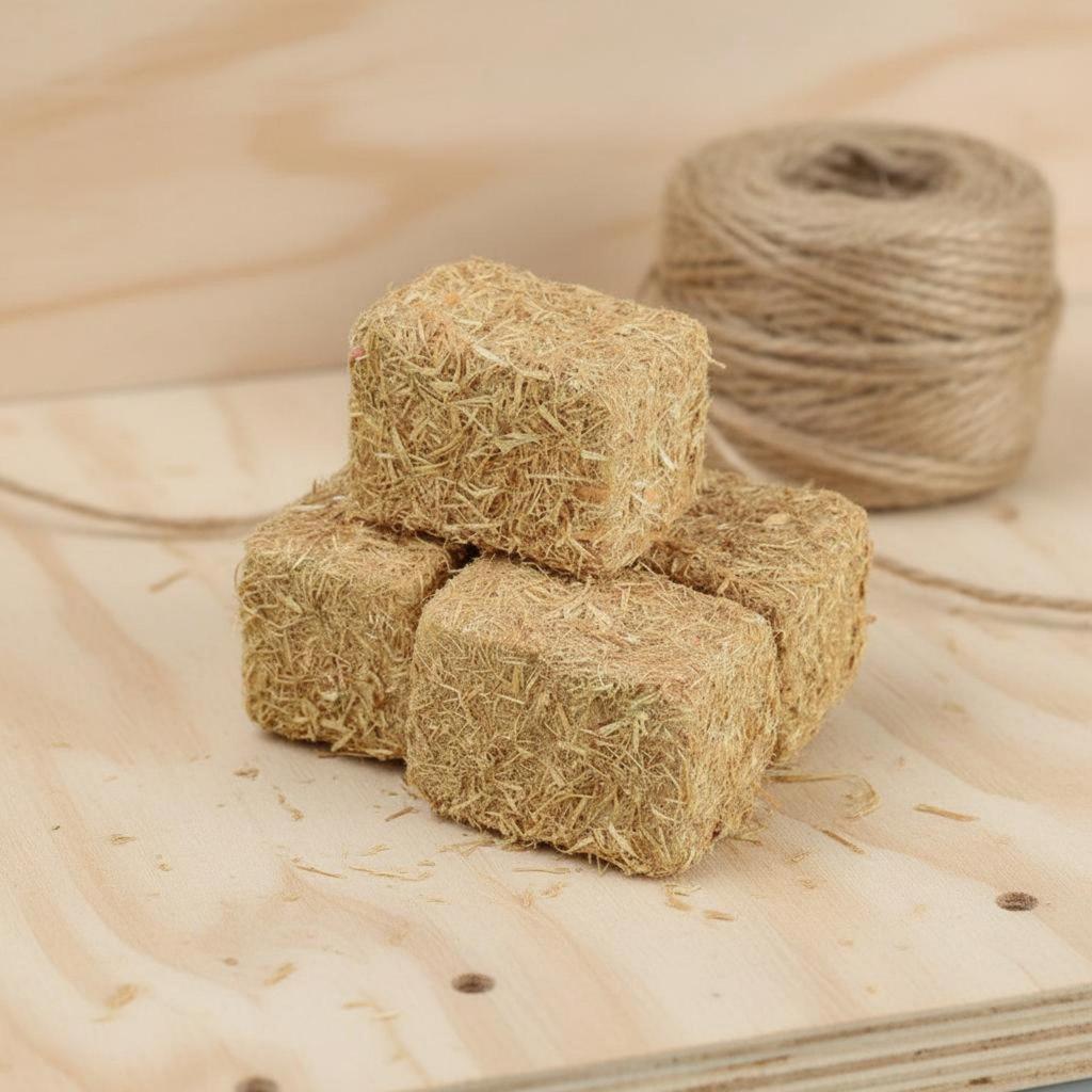 4 Pieces Miniature Hay Bale Realistic Effect Straw for Dollhouses