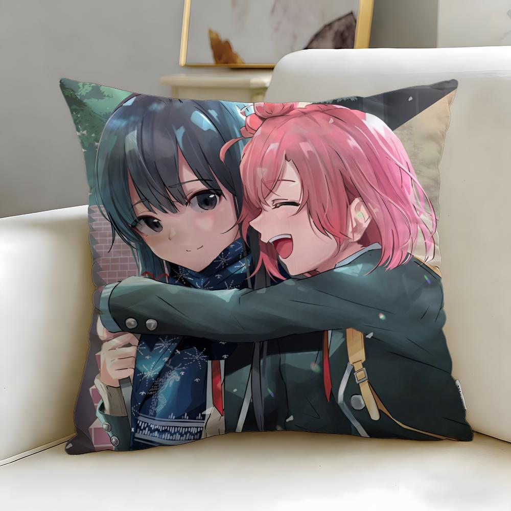 anime My Teen Romantic Comedy SNAFU Cushion Cover Soft & Easy-Wash Pillow Case – Versatile for Couch, Bed, Travel and Office