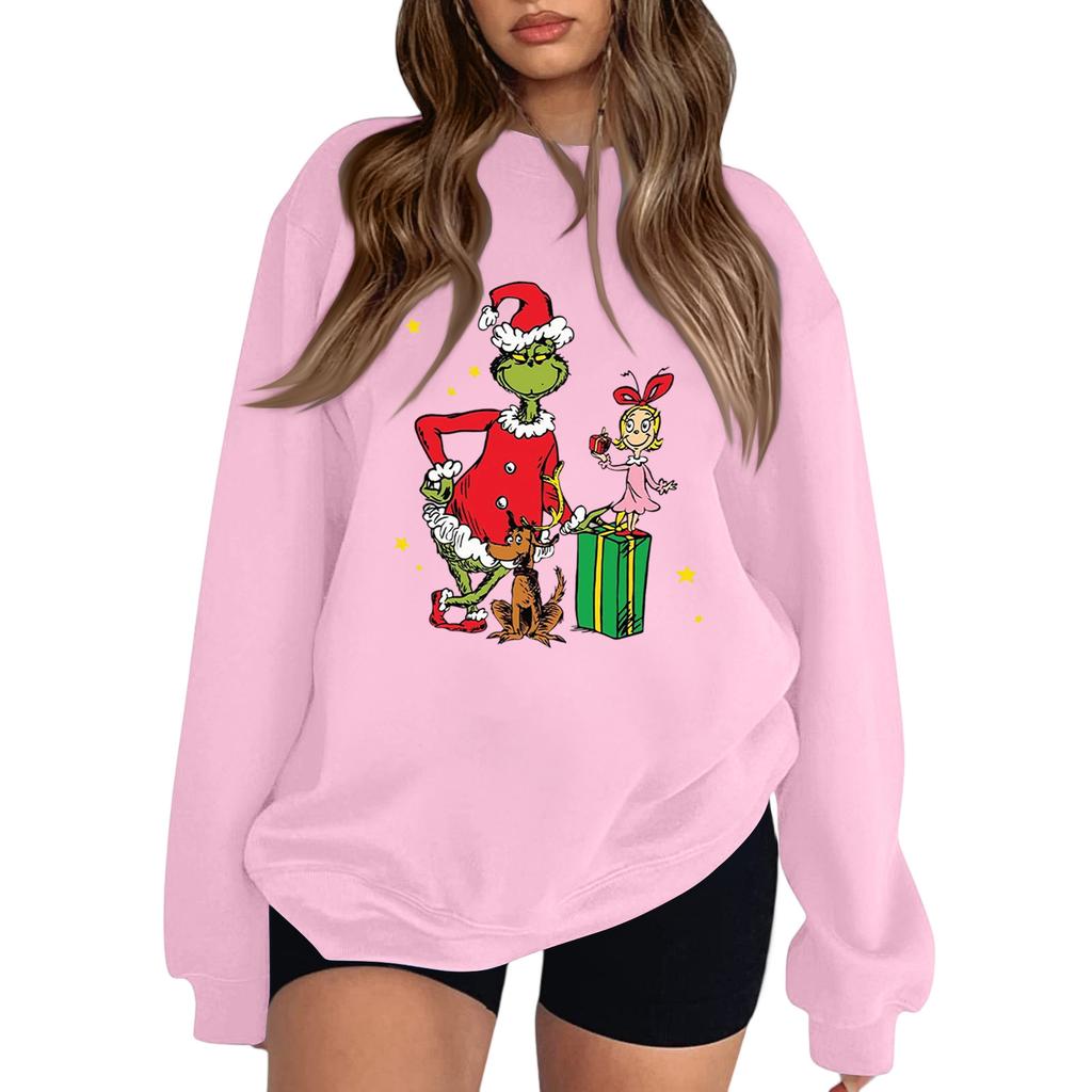 Crewneck Sweatshirt For Women Fall Graphic Sweatshirts Vacation Long Sleeve Drop Shoulder Pullover
