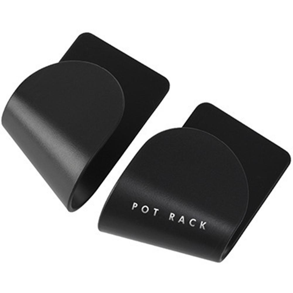 

2pcs Kitchen Pot Lid Shelf Adjustable Wall-mounted Pot Cover Bracket Hook Self Adhesive Punch-Free Save Space for Home Kitchen чорний