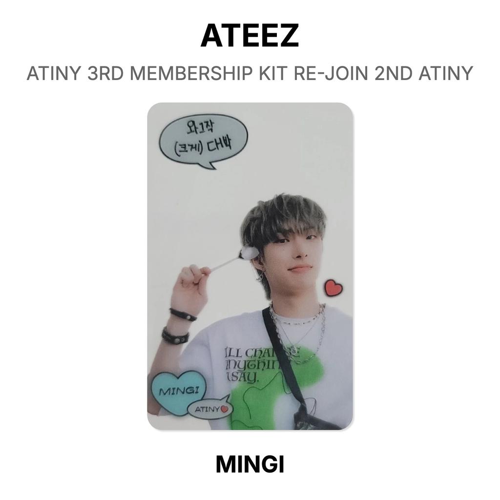ATEEZ ATINY 3RD MEMBERSHIP KIT RE-JOIN 2ND ATINY Official Photocard