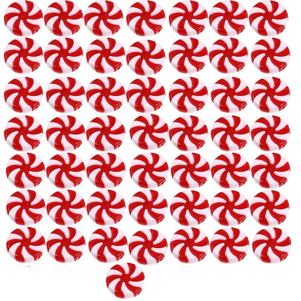 30/50pcs DIY Christmas Candies Pendant 4 Color Simulation Candies Christmas Decoration  New Year