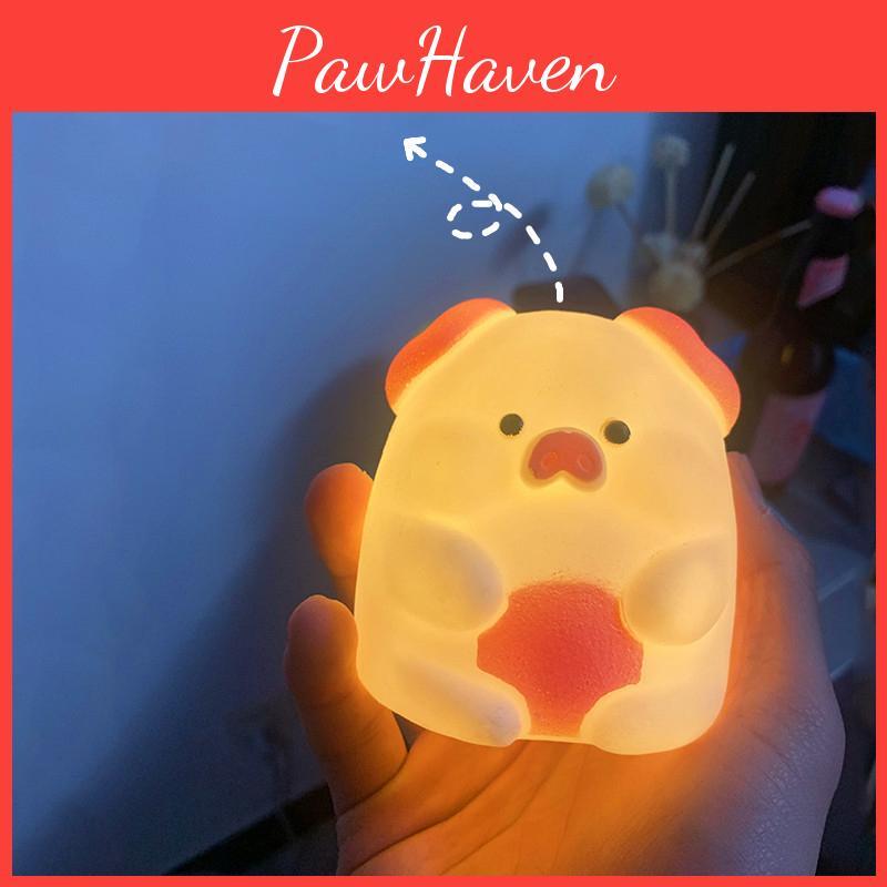 Cute Pink Pig Cartoon Night Light Creative Dorm Bedroom Bedside Lamp Decoration Gift