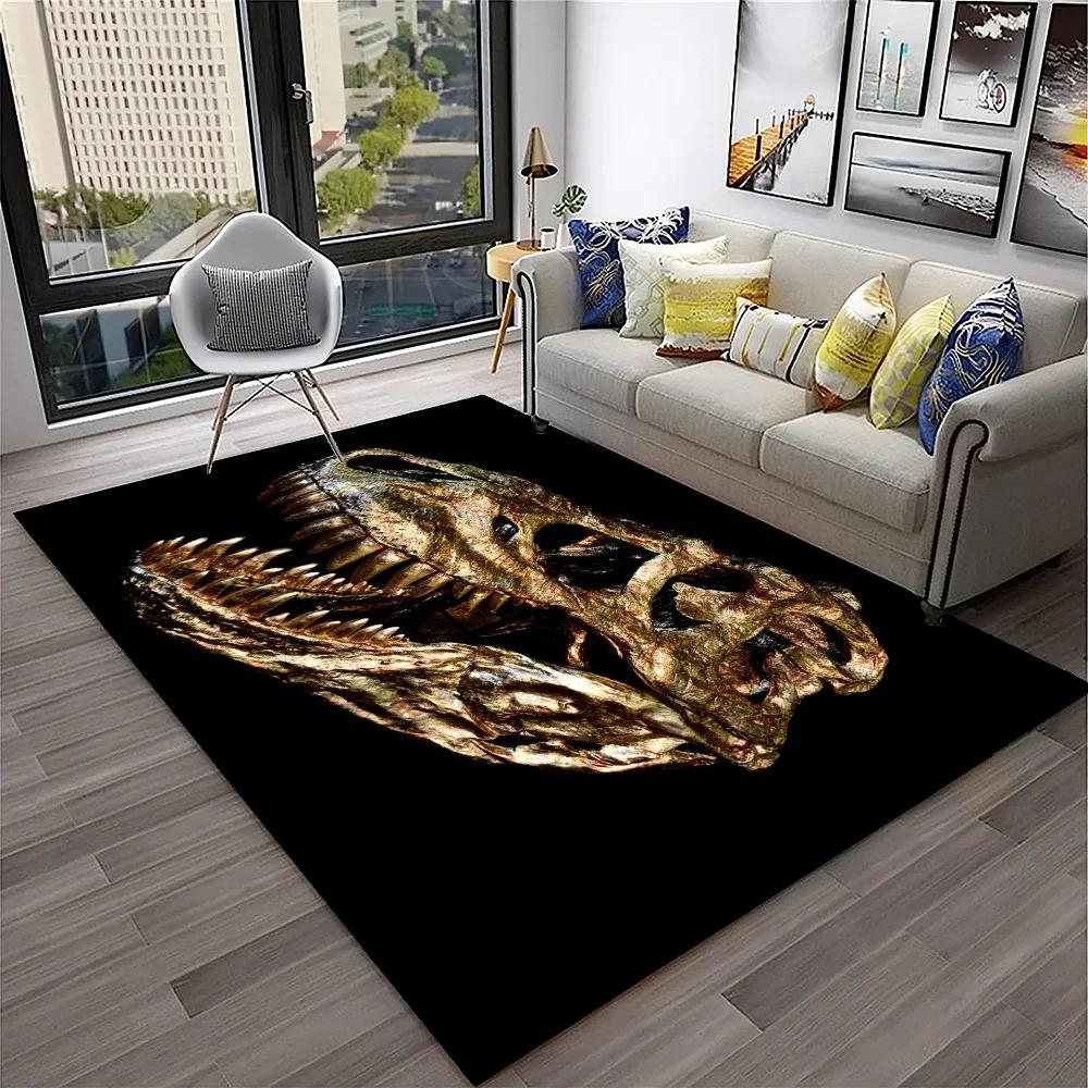Dinosaur Fossil Pattern Rug for Bedroom Living Room Carpet for Kitchen Floor Mats Home Decor Non-Slip Floor Pad Rug 11 Sizes