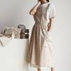 Embroidered Kitchen Cooking Apron X-Back Household Work Apron  Restaurant Use
