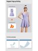 Women's Anti-Exposure Zipper Sports Dress - One-Piece Bra-Free for Running & Outdoor Fitness