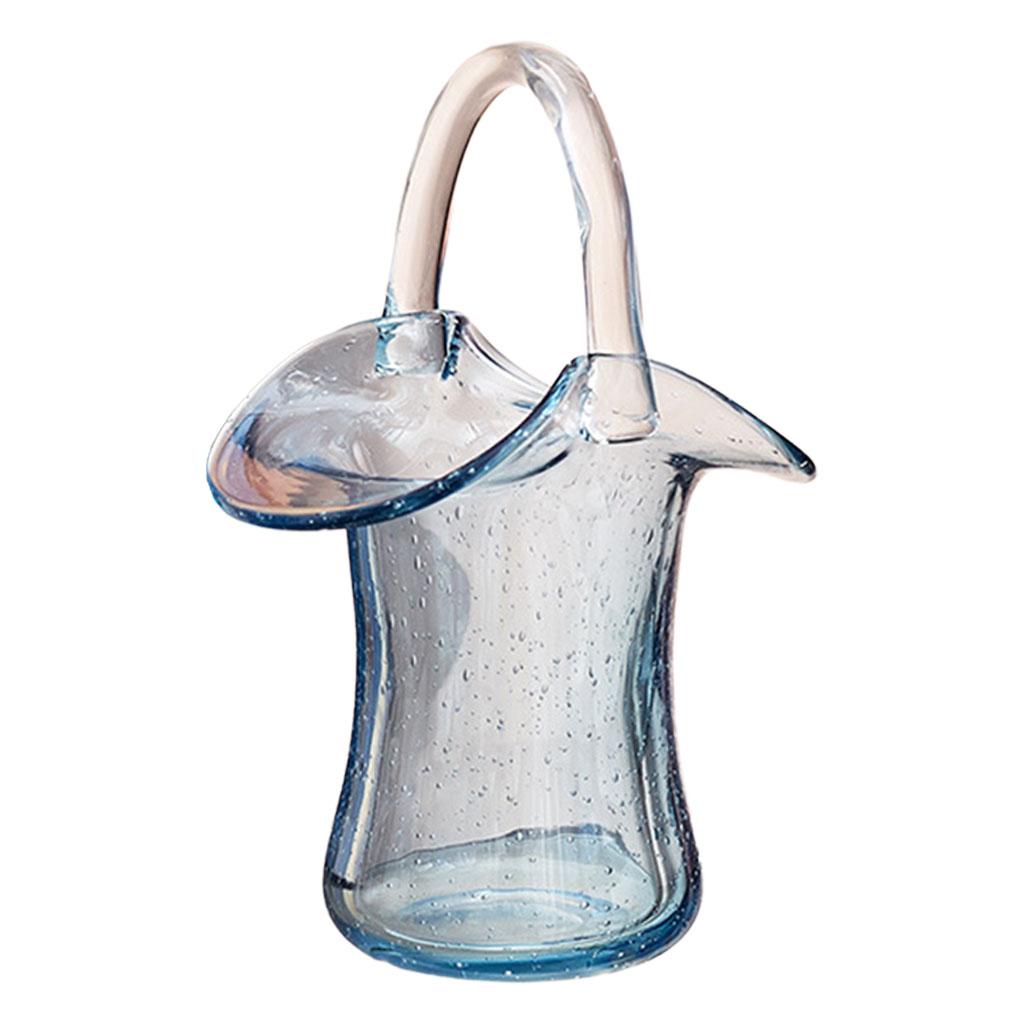 Vase with Handle Living Room Desktop Fish Tank Outdoor Artistic Decoration Floral Display ,
