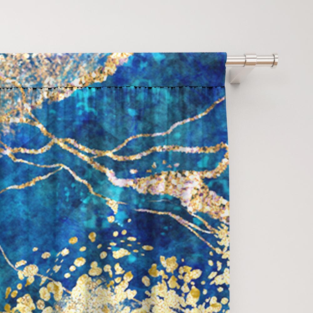 Home Decoration Curtains Marble Series Kitchen Coffee Shop Living Room Balcony Garden Curtain Made Of Polyester With Rod Pocket Washable Sitting Ready