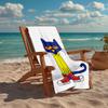 Ultra-Soft Beach Towel with Pete the Cat Theme,Ideal for Pool - Camping, Diving - Perfect Travel Essential, Vibrant Beach Towel.