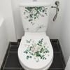 2pc Plant Toilet Sticker, Fresh Flowers Decals, Removable Waterproof Stickers, Vinyl Sticker, Suitable For Decorating Toilets