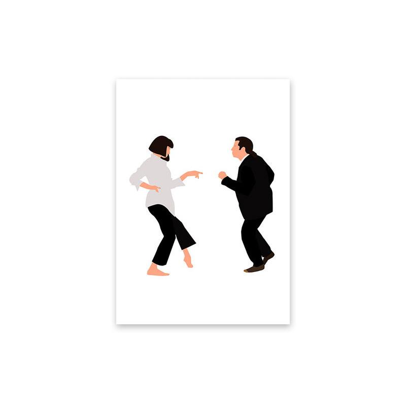 Classic Movie Poster Canvas Painting Abstract Minimalist Dancing Posters and Prints Wall Art Pictures for Living Room Home Decor