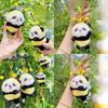 Cartoon Bumblebee Cute Panda Plush Keychain Gifts Collectors Carry Everyday