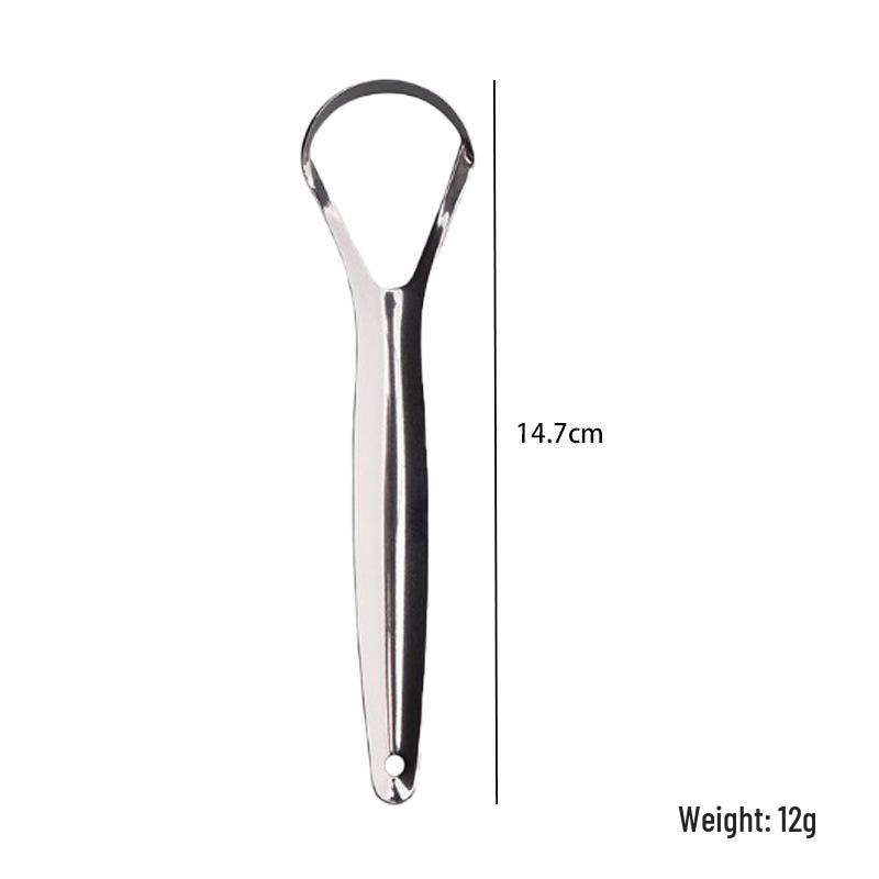 Stainless Steel Dental Tool Set: U-Shaped Tongue Scraper, Oral Mirror, and Tartar Remover