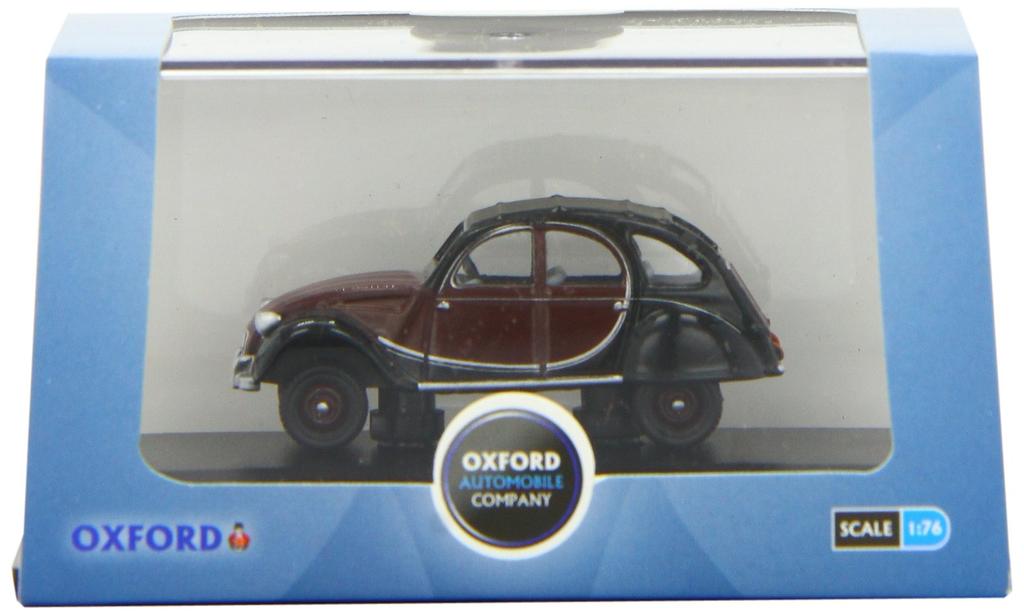 Maroon Black Oxford Diecast Charleston Citroen 2cv 176