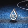 925 Sterling Silver Zircon Woman Necklace Shiny Charm Geometric Shape Pendant Choker Birthday Party Gift Exquisite Jewelry