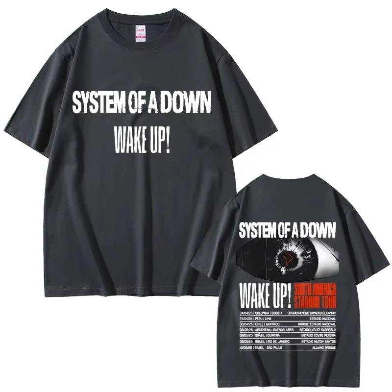 System of A Down 2025 Wake Up South American Stadium Tour TShirt Alternative Metal Merch WOMEN And Unisex Tshirt
