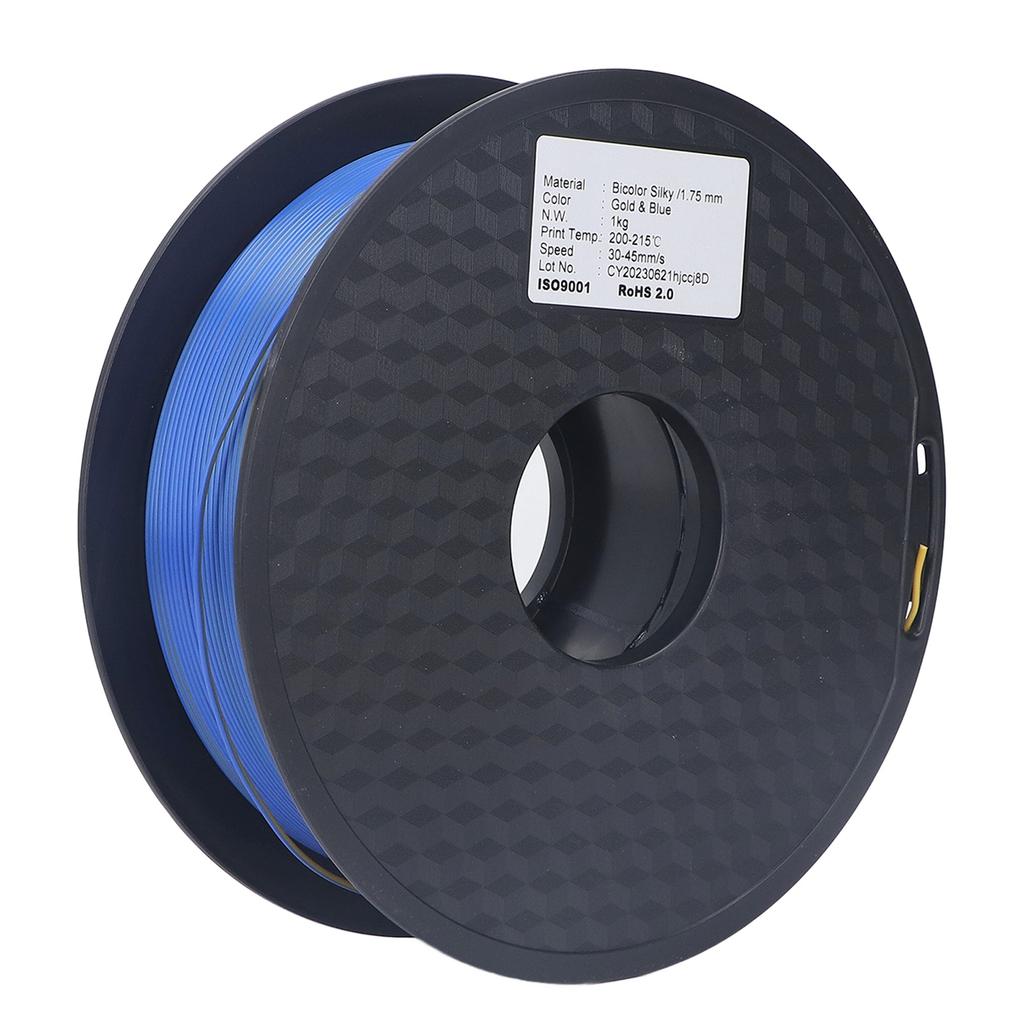 1.75mm PLA Filament Gold Blue Dual Colors Silk Filament 3D Printing Consumable 30?45mms Speed