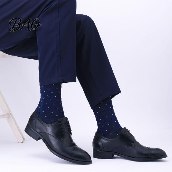 High Quality Workplace Socks Men's Dress Socks, Comfortable Crew Sock, Solid, Striped, Argyle, Dotted Polyester Cotton Blend Long Large Size Business
