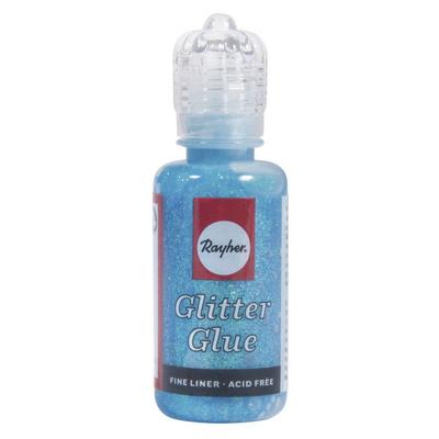 Iridescent Glitter Glue, 20 Ml Bottle, Light Blue