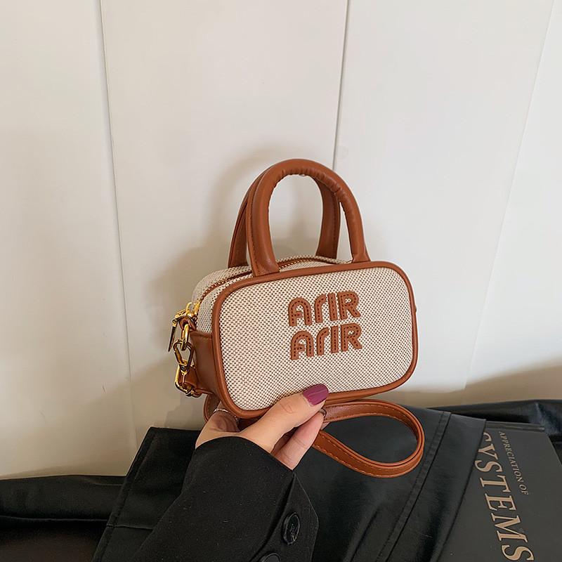 Kidss Checkered Trendy Mini Handbag Letters Leopard Print Kids Singleshoulder