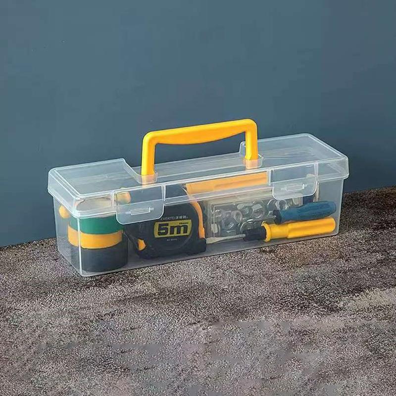 

Portable Small Parts Organizer 6-Compartment Clear Organizer Storage Box for Hardware, Screws, Bolts, Nails, Beads, and Jewelry.