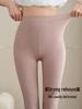 Women's Spring 2026 High-Waist Gray Leggings - Stretchy, Slimming, Simple, and Skin-Friendly Nine-Point Pants
