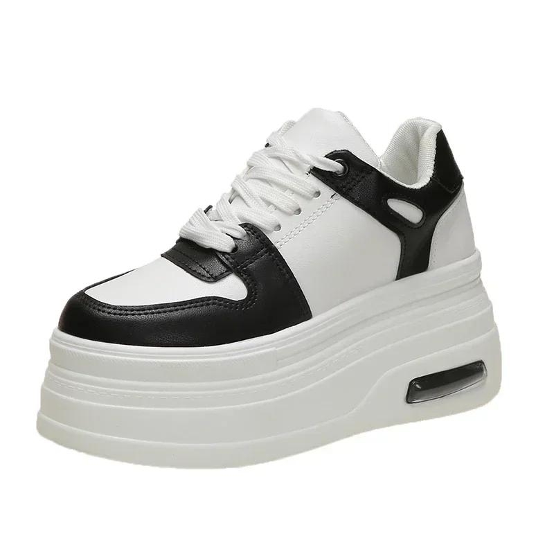 

Fashion 2025 Sneakers for Women Comfortable High Platform Sports Shoes Basketball Non-slip Thick Bottom Walking Shoe Zapatillas Mujur 39 чёрный