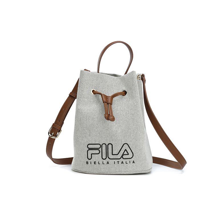 FILA Casual Fashion Versatile PU Crossbody Bag Handheld Small Tote Women bags Khaki F13W227170F-LK XS